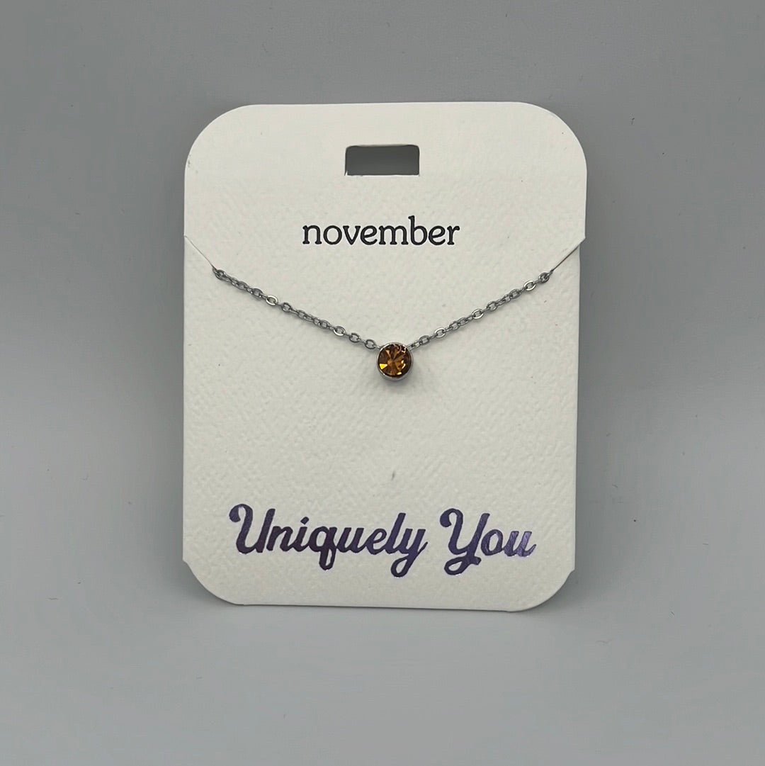Necklace - YOU 2011 - November Birthstone - Orange Topaz