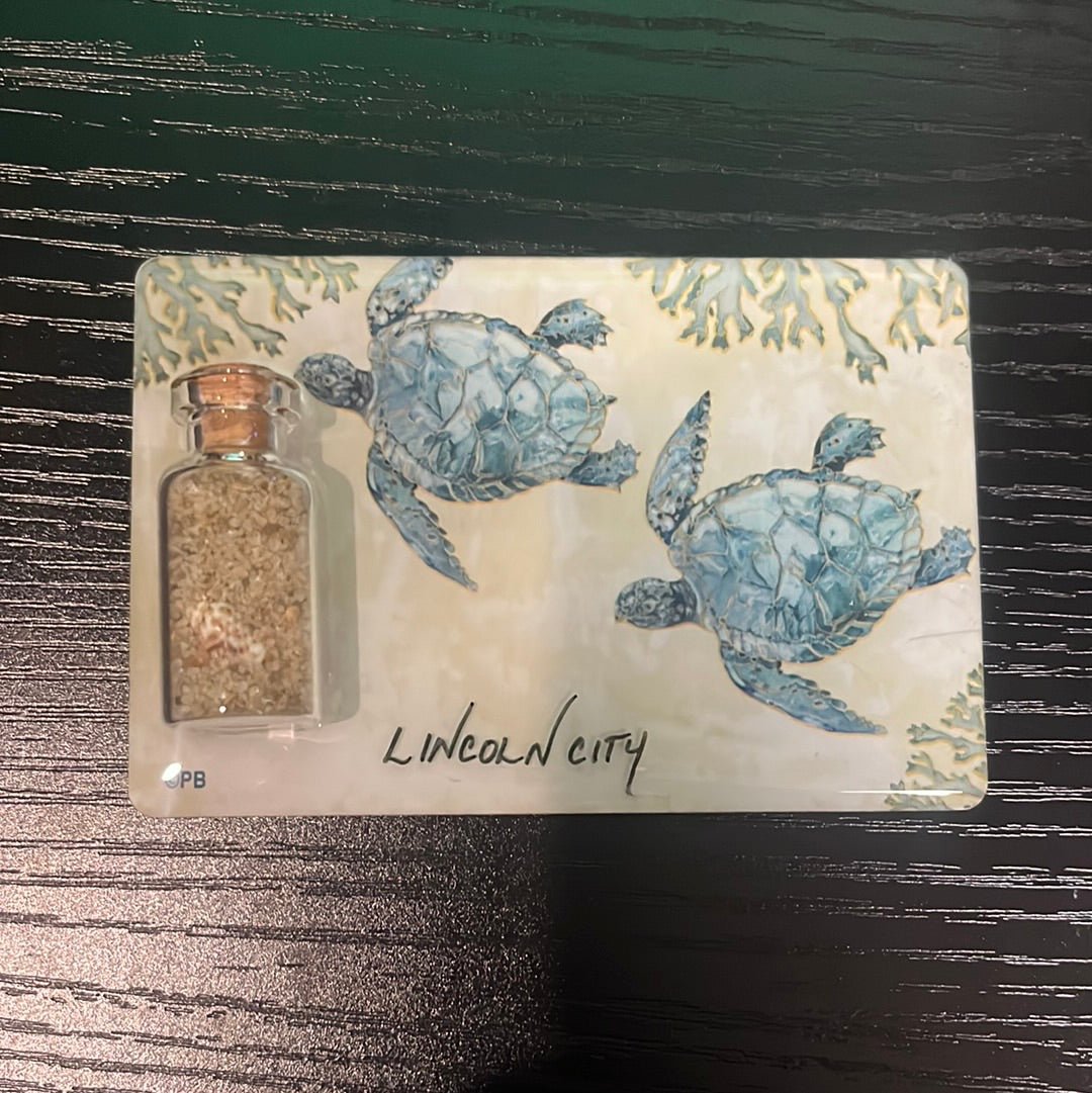 Magnet Jar w/Sand Playa Sea Turtle