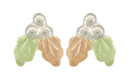 Earrings Black Hills Gold Small Leaves