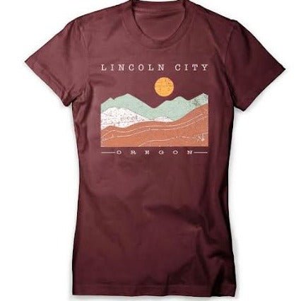 Clearance - Ladies T-shirt Glider Mountain Rouge