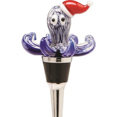 Bottle Stopper - Holiday Octopus