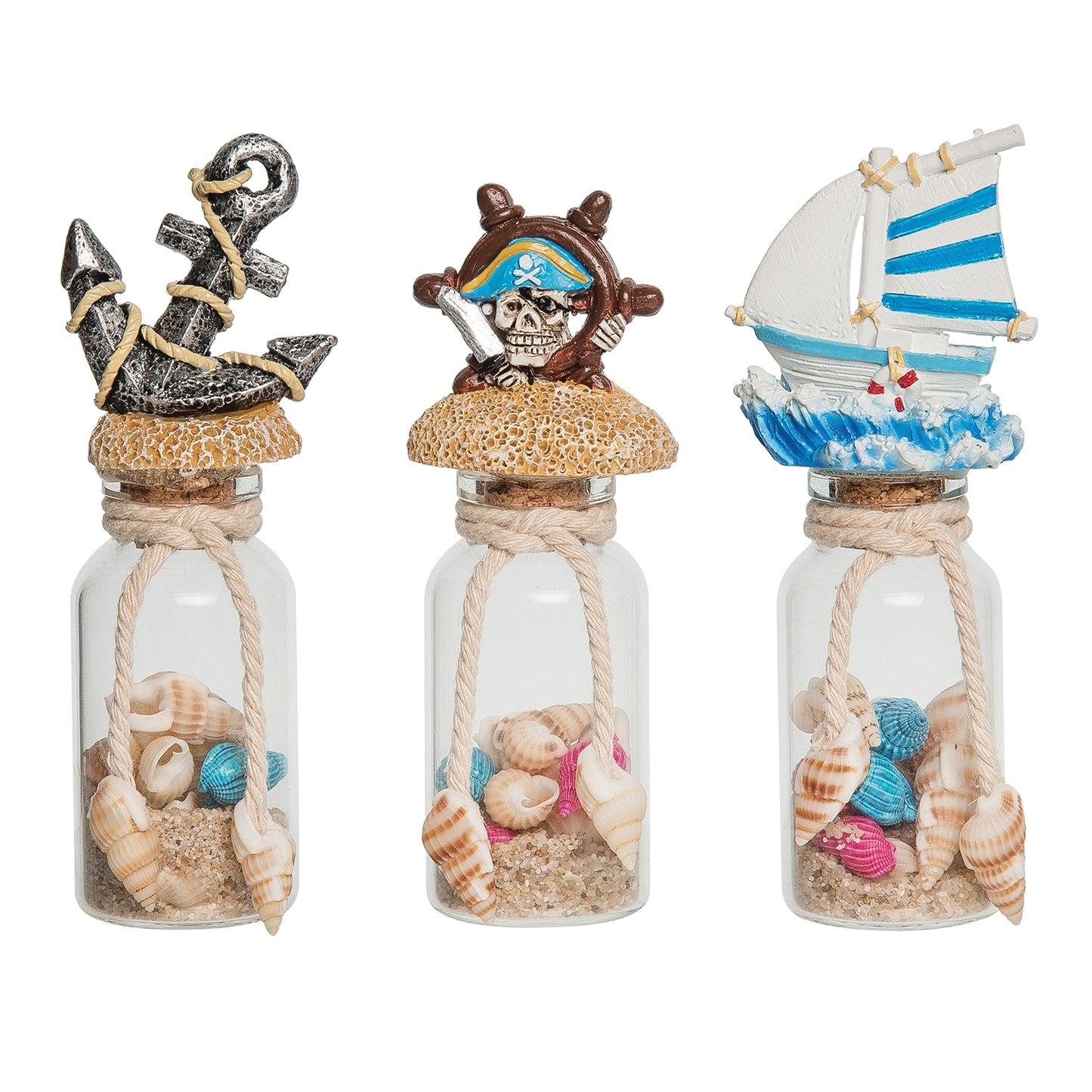 Jar of Shells - w/Sea Glass Figurines