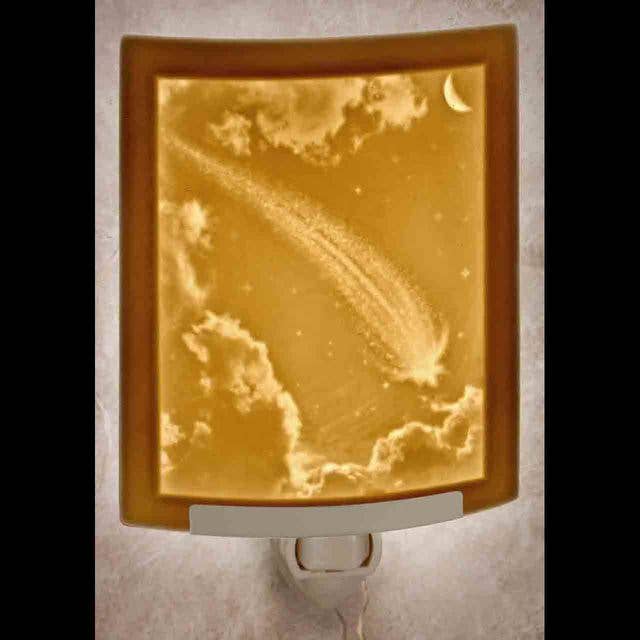Night Light - Porcelain - Shooting Star Curved #13