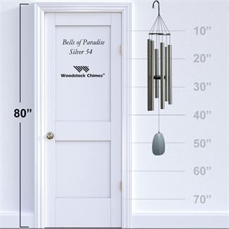 Wind Chime Bells of Paradise - Silver 54" - BPS54