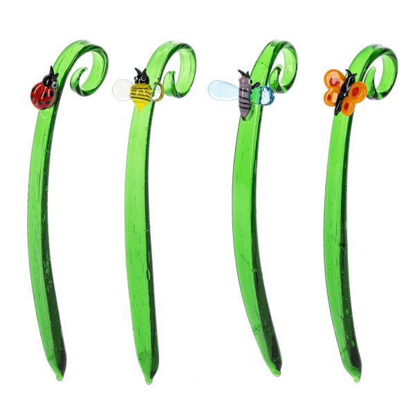 Glass Art Plant Picks Insects