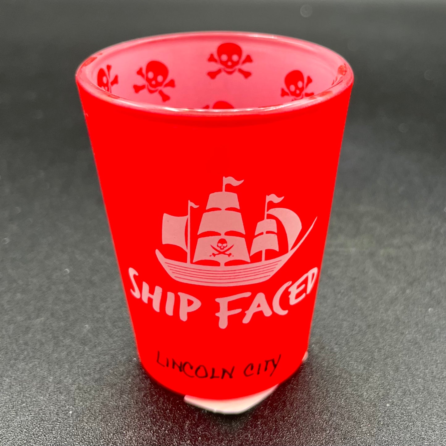 Shot Glass Velvet Pirate Ship Faced