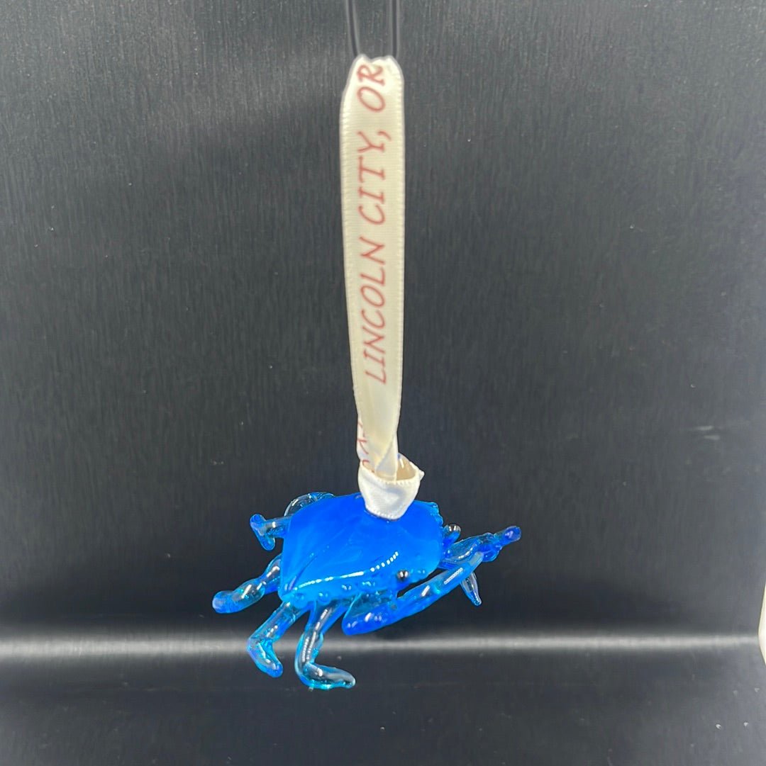 Ornament - Blue Crab Hand Blown Glass