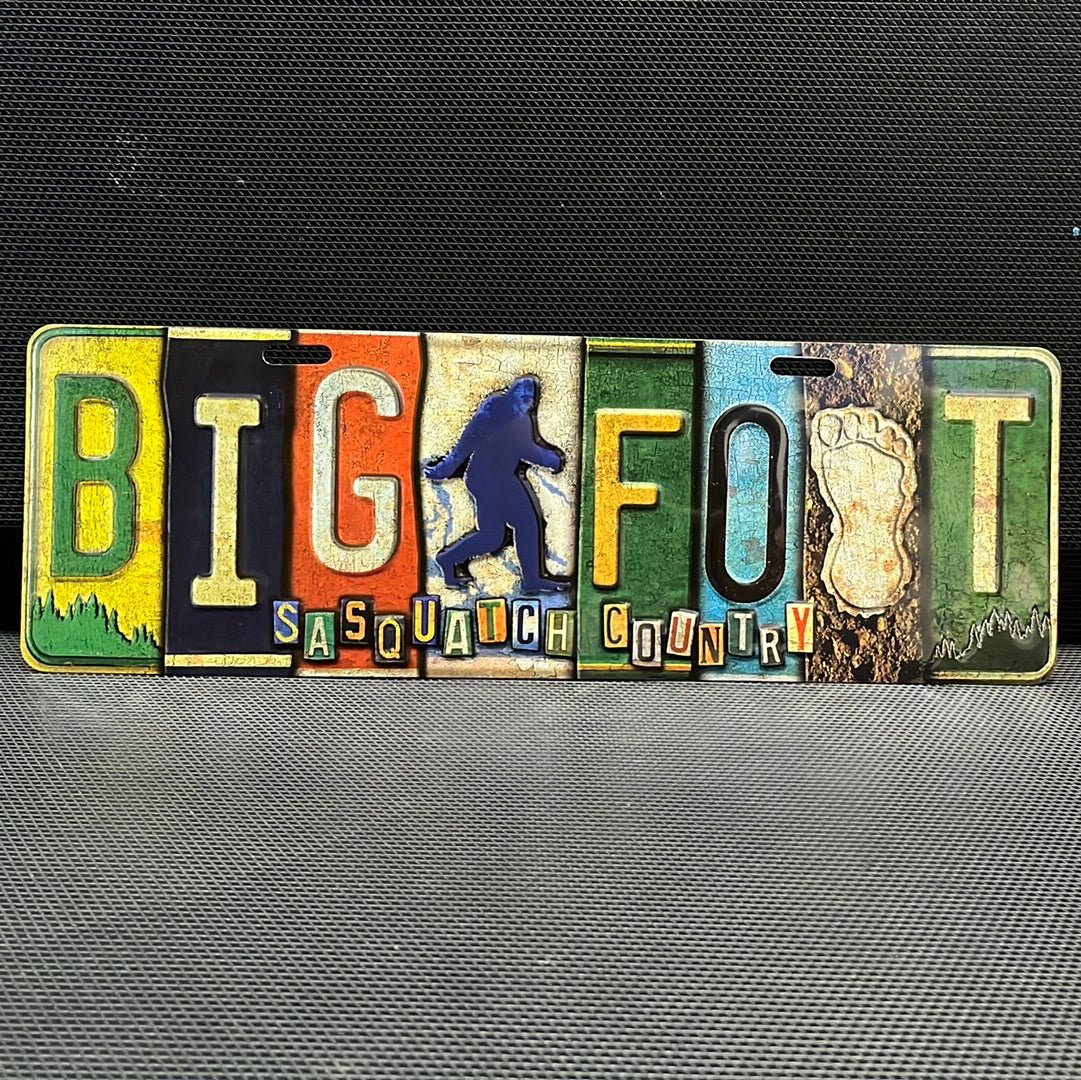 Custom Bigfoot Carrying Pizza License Plate By Fashionfree