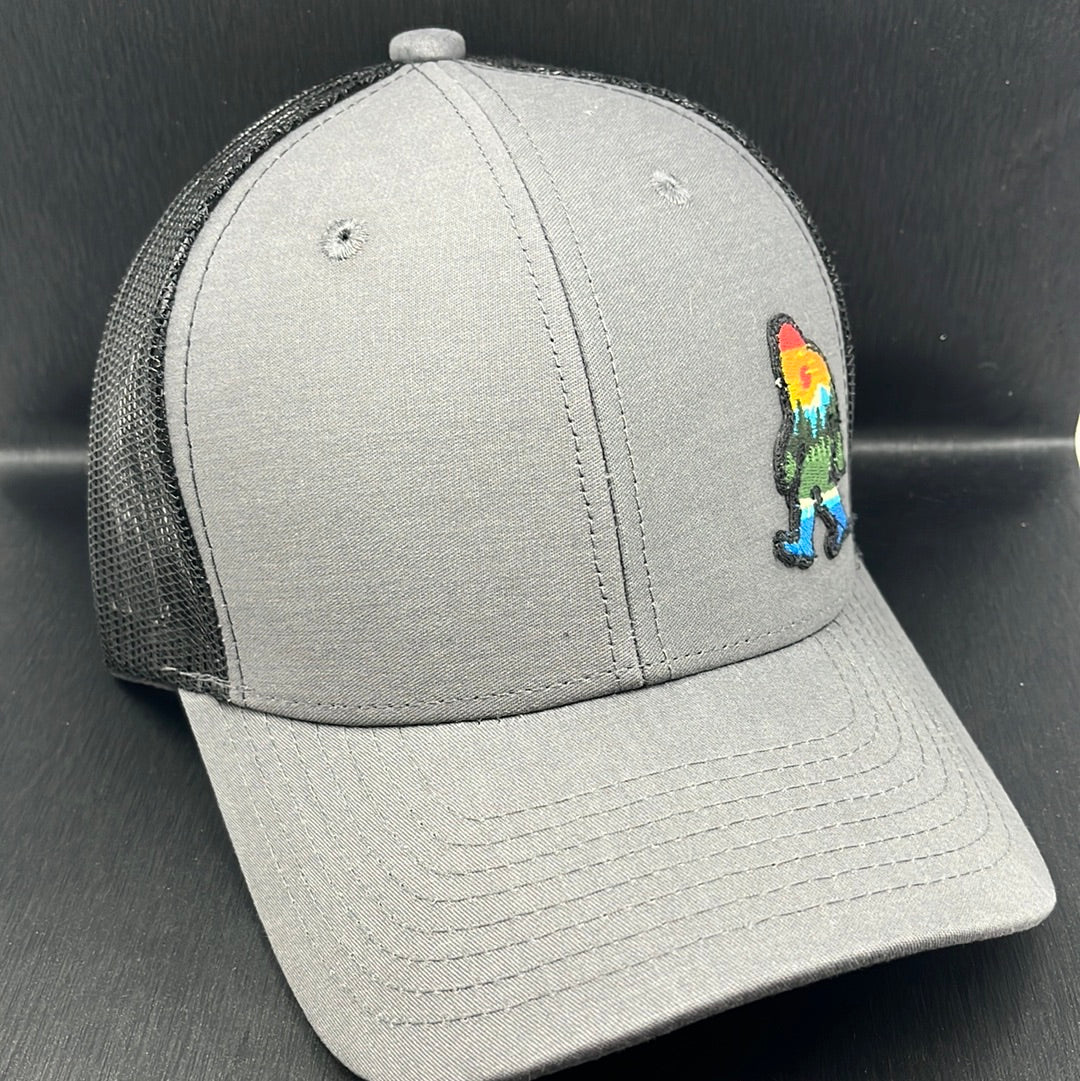 Hat - Bigfoot Sunset Charcoal Mesh Hat