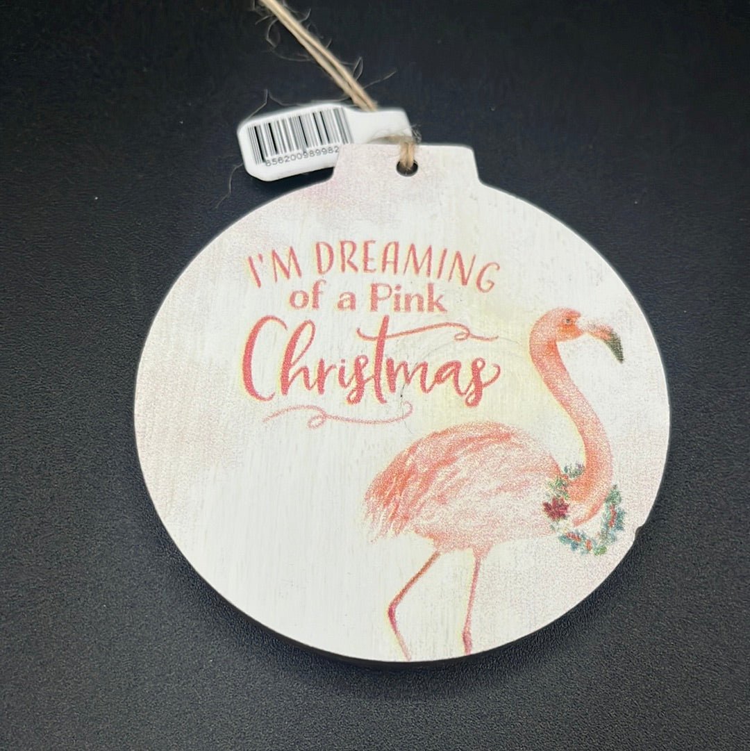 Clearance Ornament - ORN0303 - Flamingo Pink Christmas