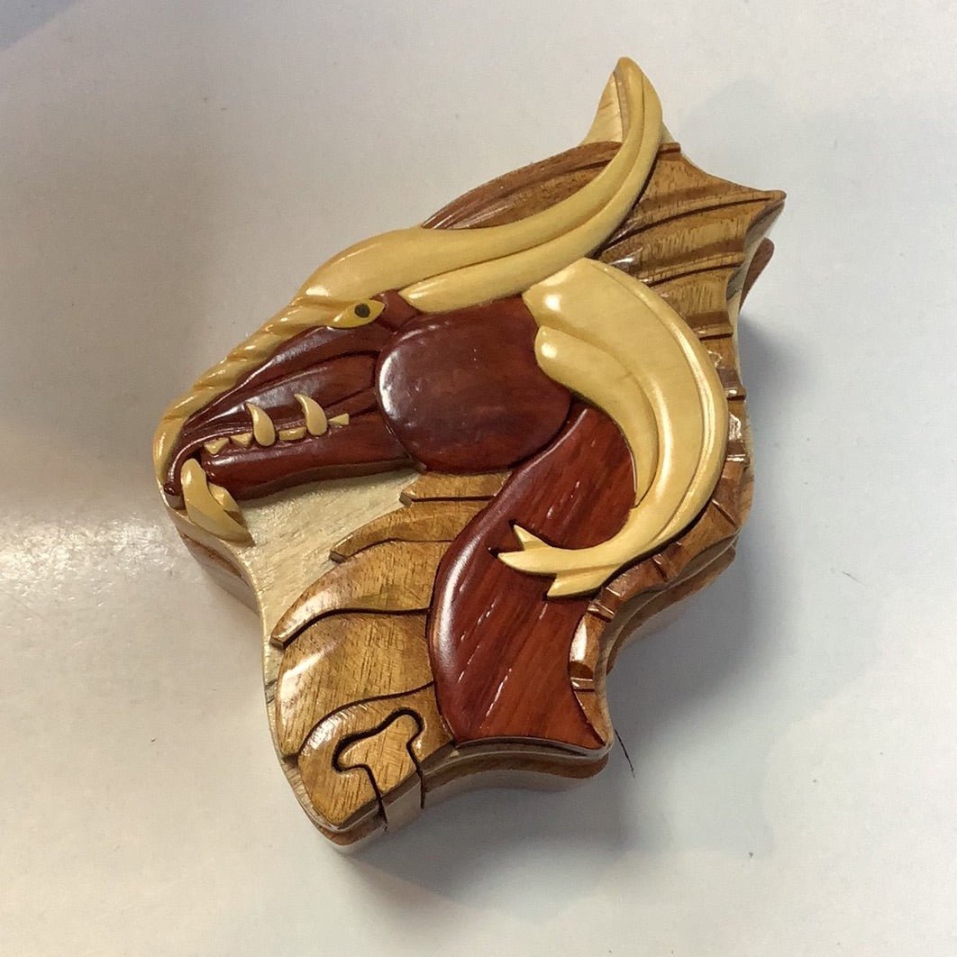 Wooden Dragon Puzzle Box
