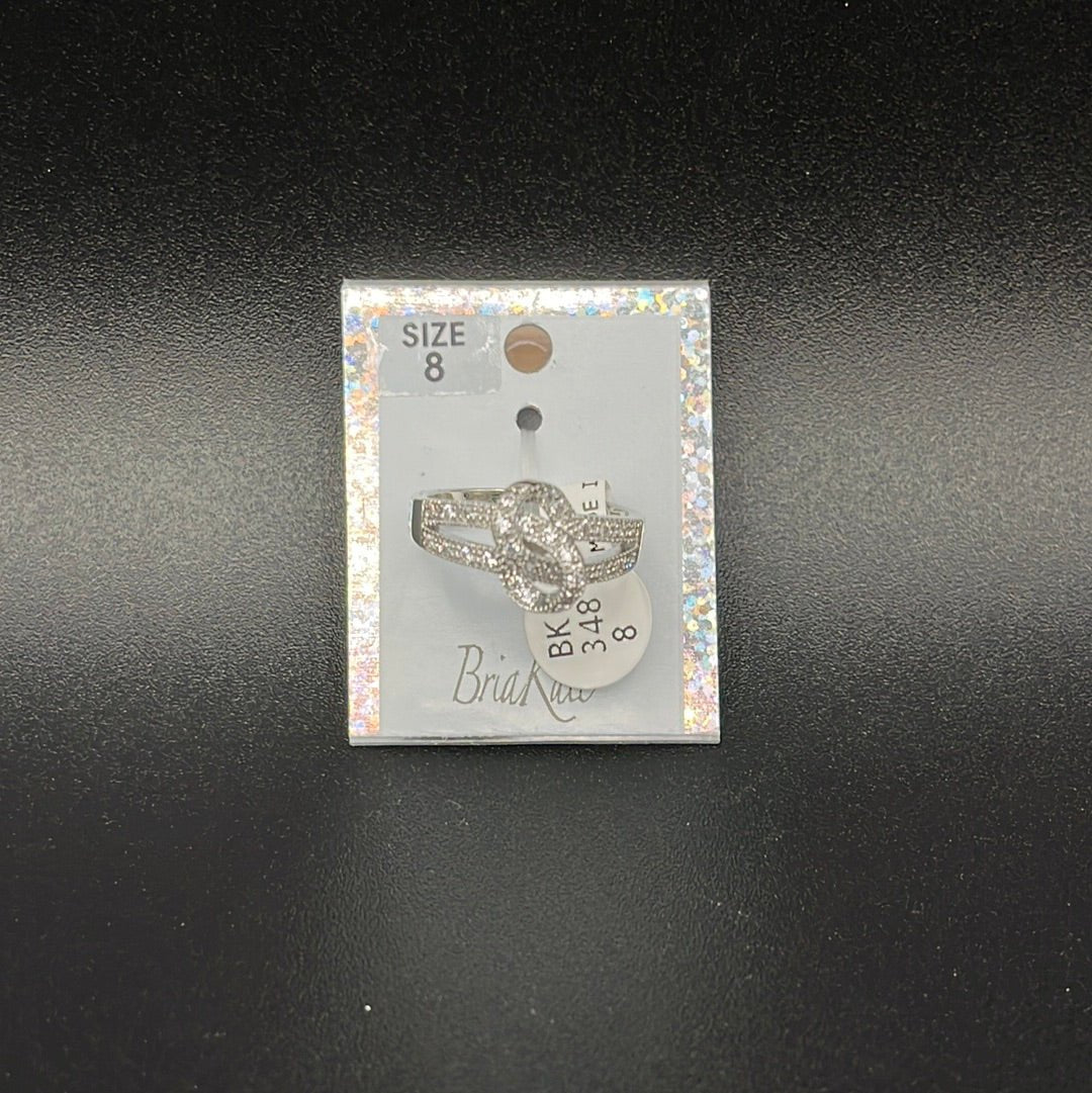 Ring CZ RHOD PLA BK 348