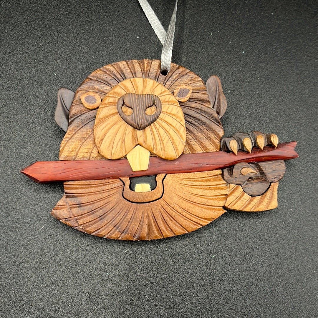 Wooden Beaver Ornament