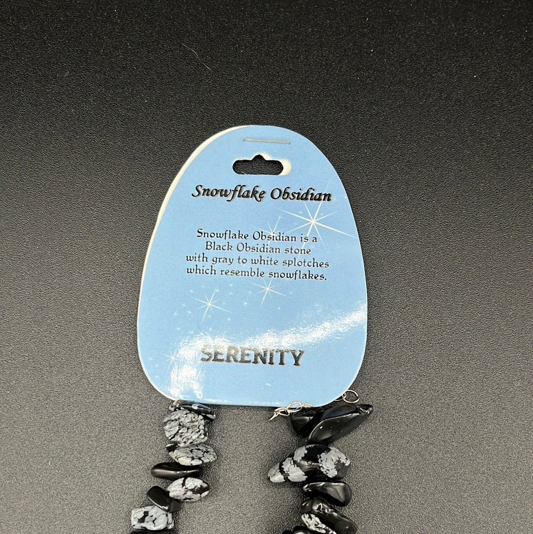 Necklace - Designer Snowflake Obsidian