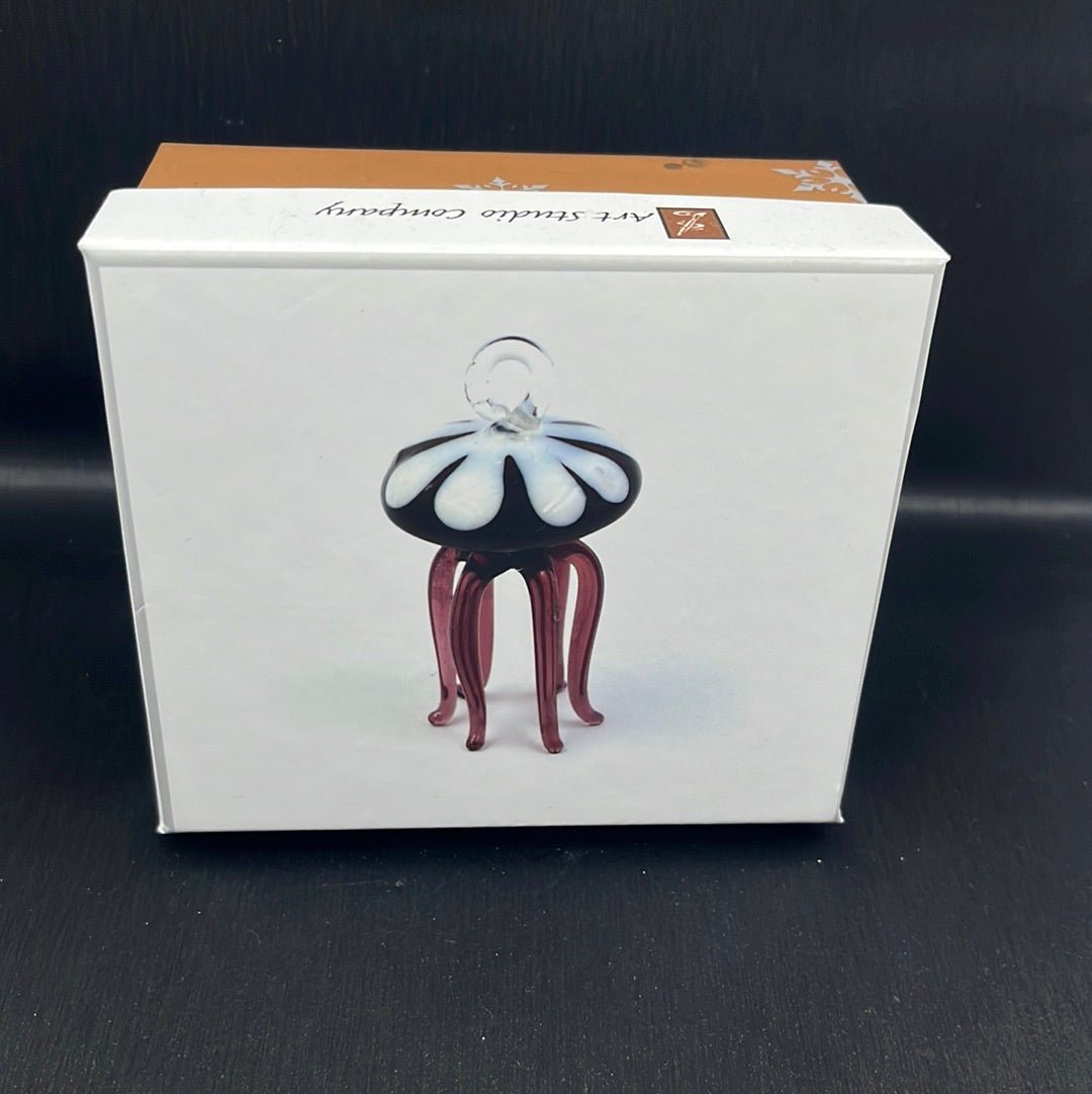 Ornament - Purple Jellyfish Hand Blown Glass