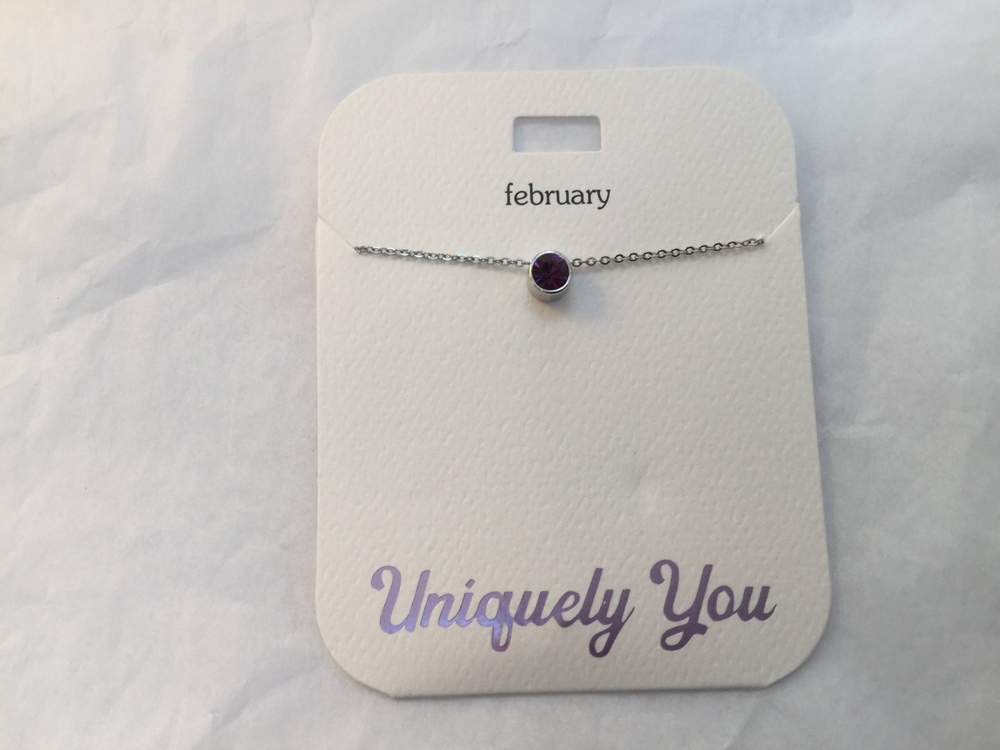 Necklace - YOU 2002 - February Birthstone - Amethyst