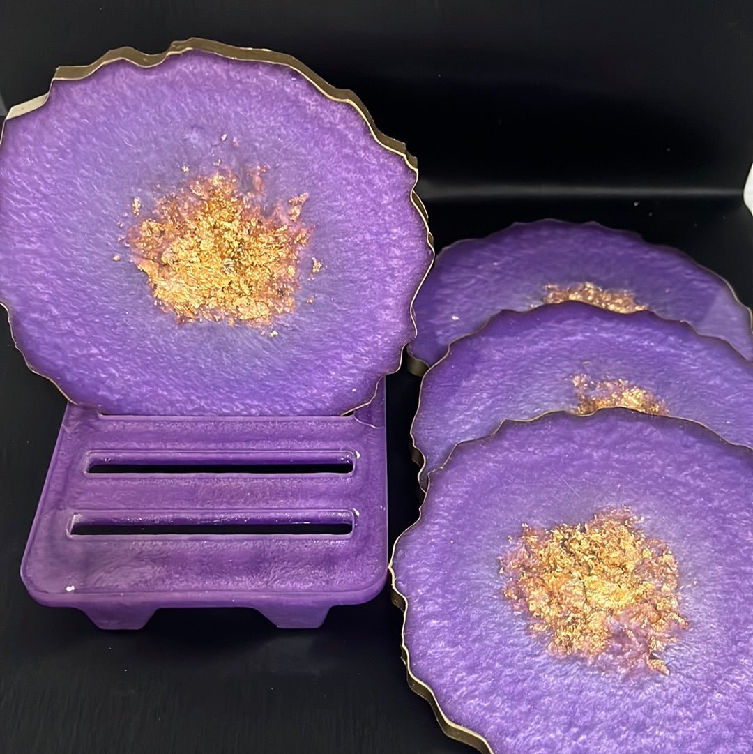 Coaster - Set - Purple Geode
