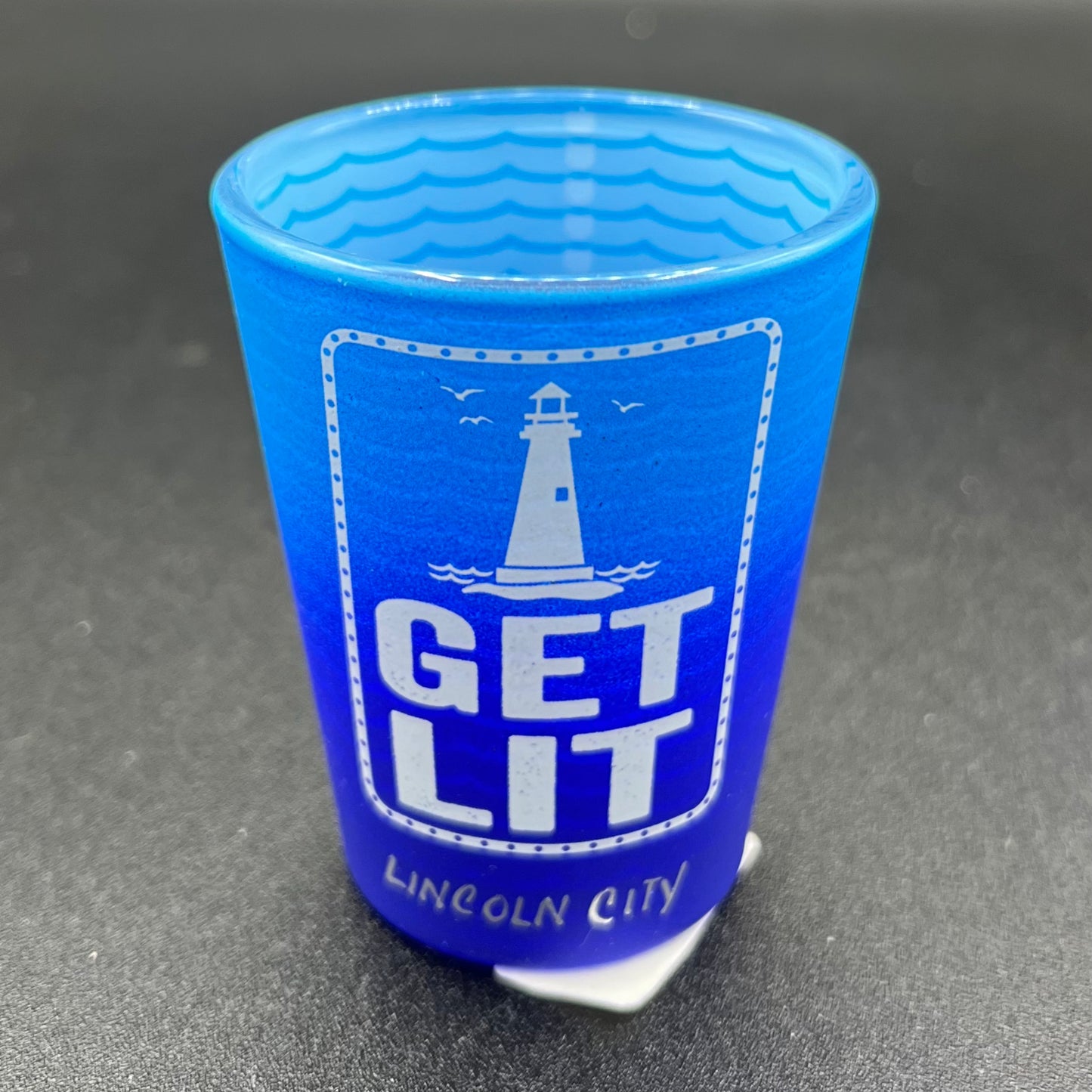 Clearance - Shot Glass Velvet Lighthouse Get Lit