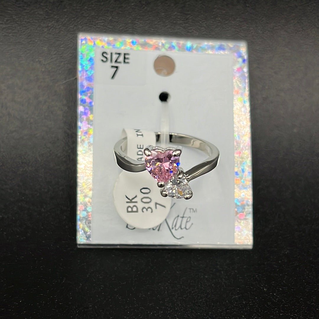 Ring Pink CZ RHO BK 300