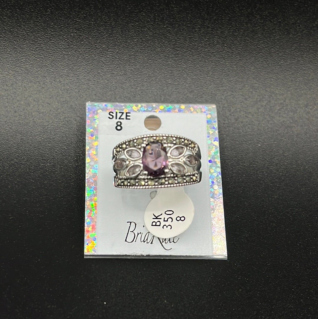 Ring Amethyst CZ BK 350