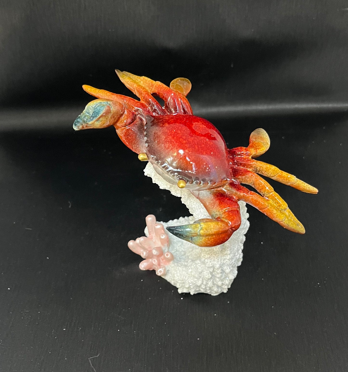 Figurine - Red Crab on White Coral