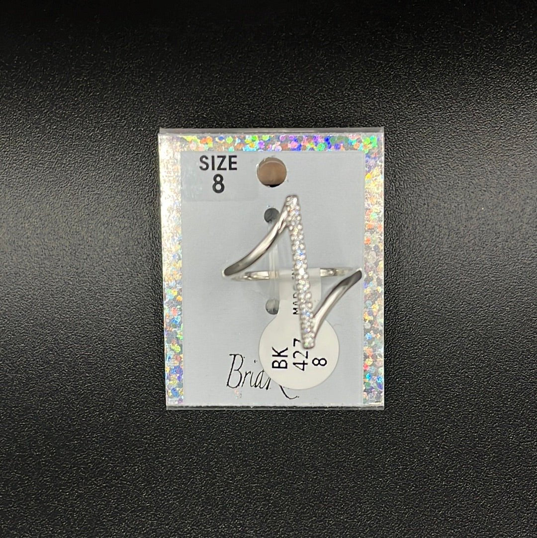 Ring CZ RHOD PLA BK 427