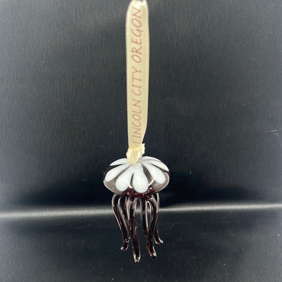 Ornament - Purple Jellyfish Hand Blown Glass
