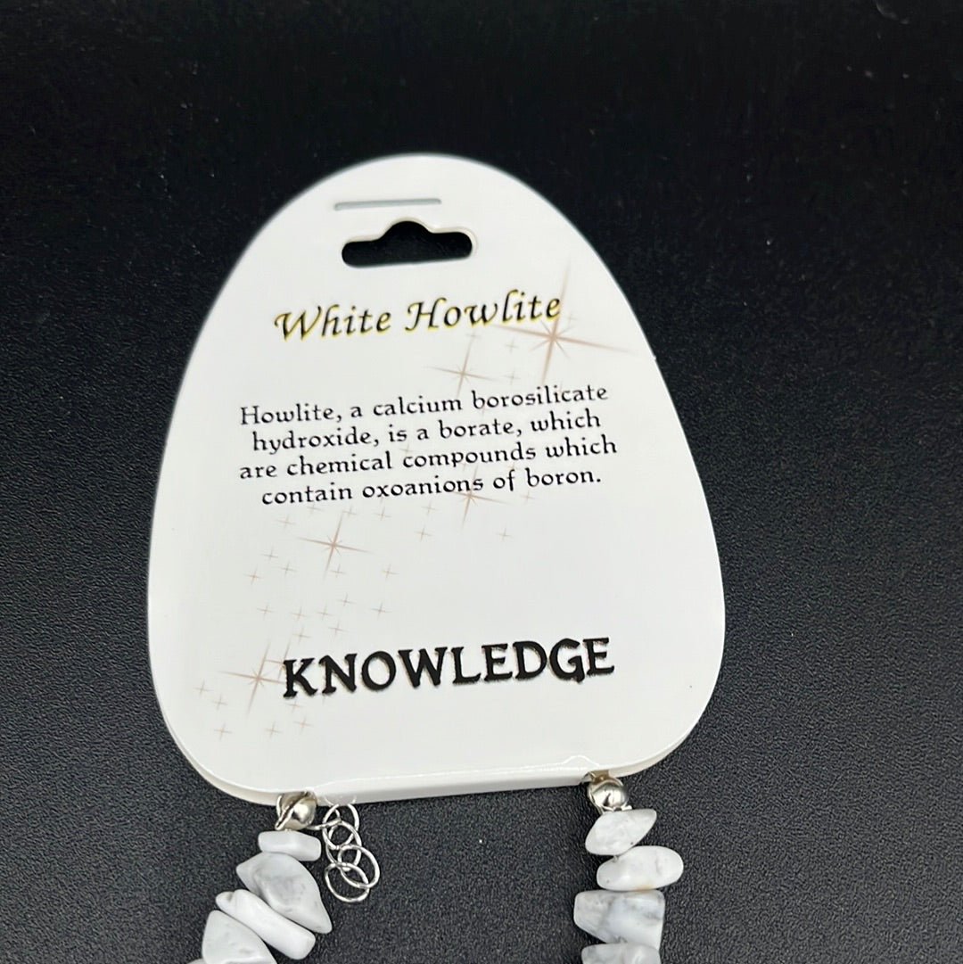 Necklace - Designer White Howlite