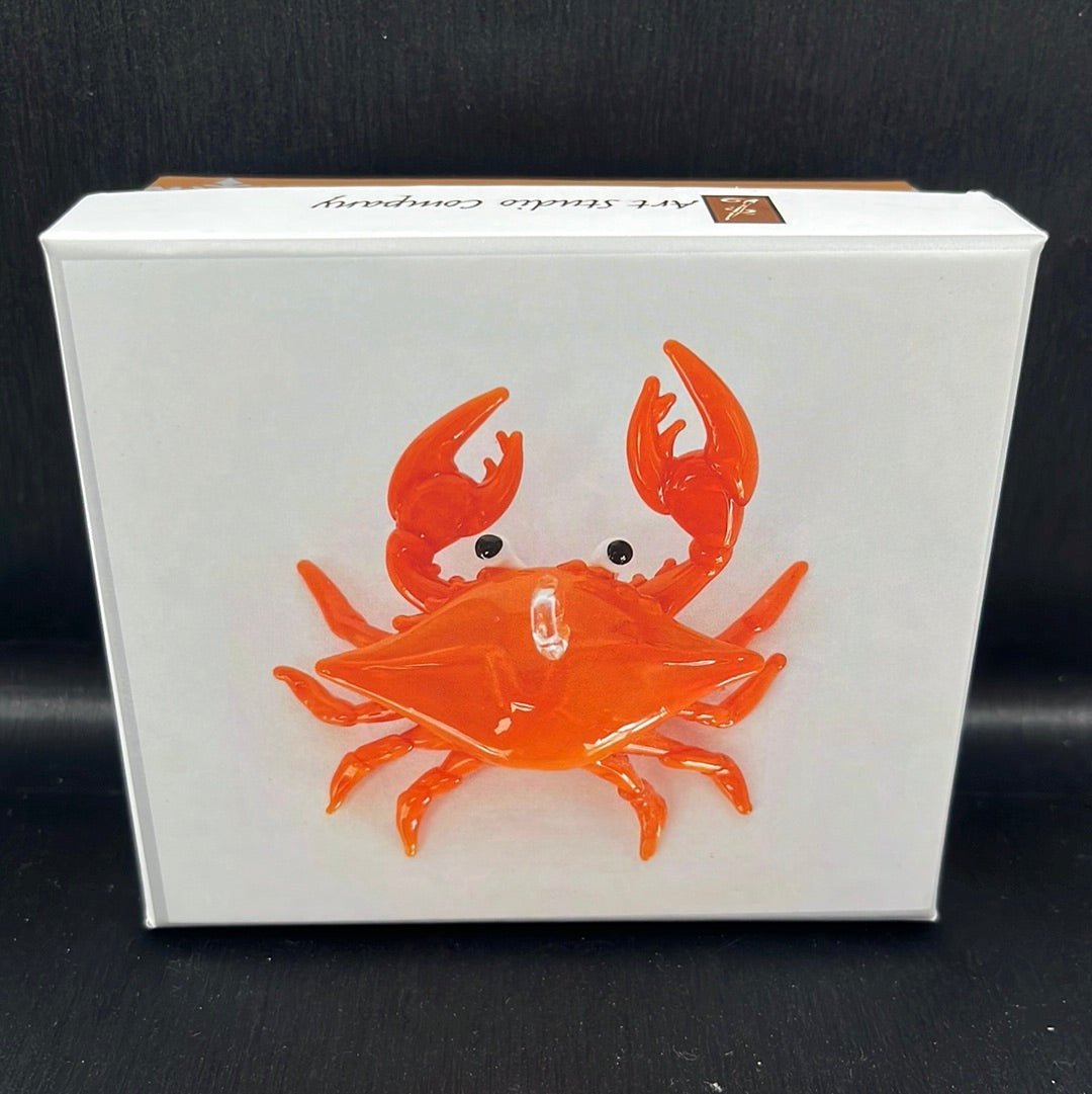 Ornament - Orange Crab Hand Blown Glass