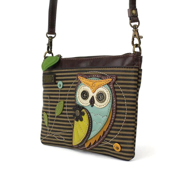 Mini Crossbody OliveStripe Owl