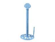 Paper Towel Holder - Cast Iron Blue Wash - Seashell
