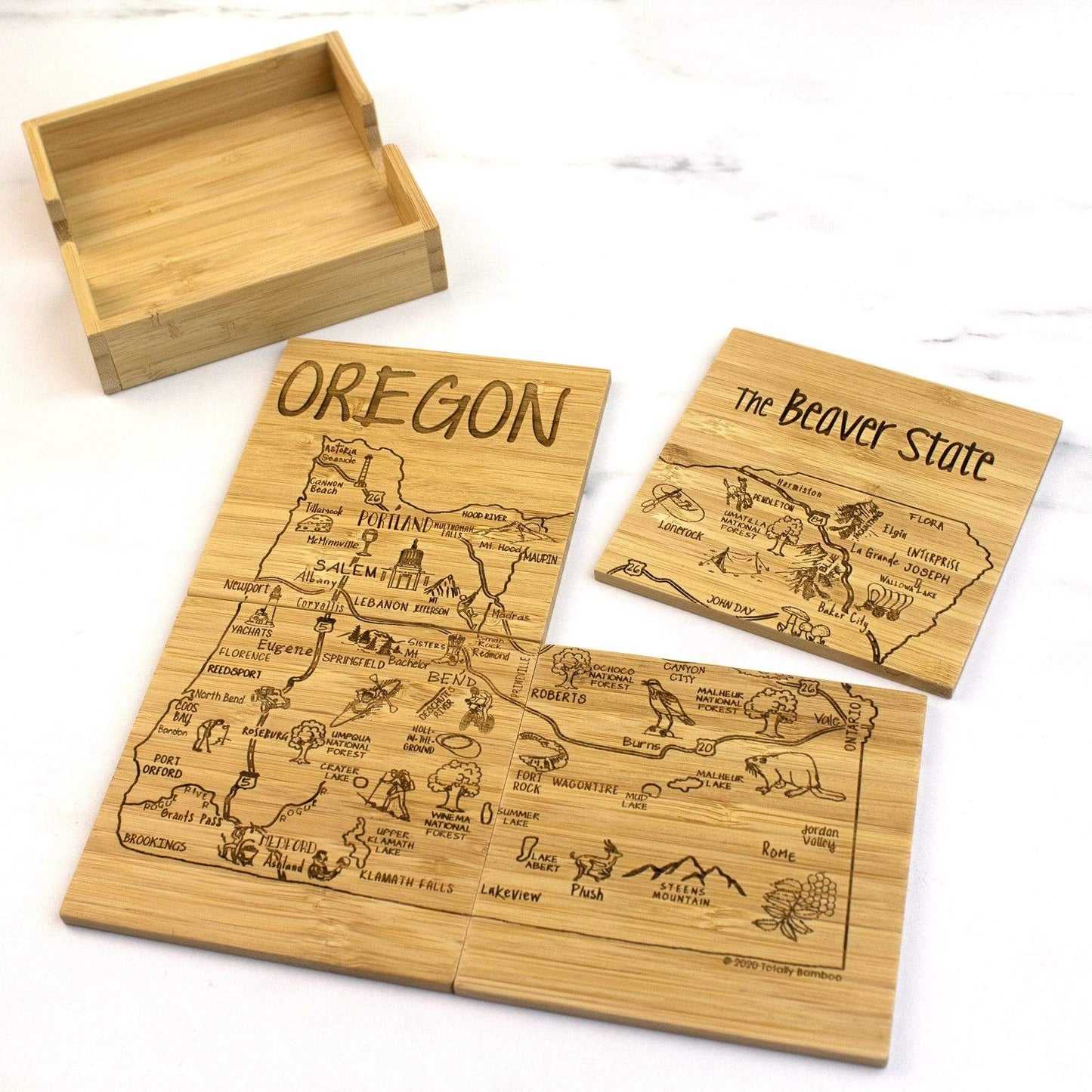 Coasters Oregon Puzzle Coaster Set of 4