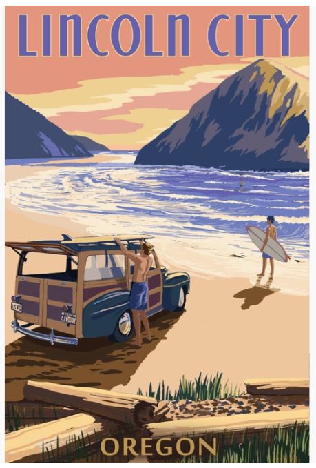 Woody On The Beach Lincoln City Oregon Puzzle