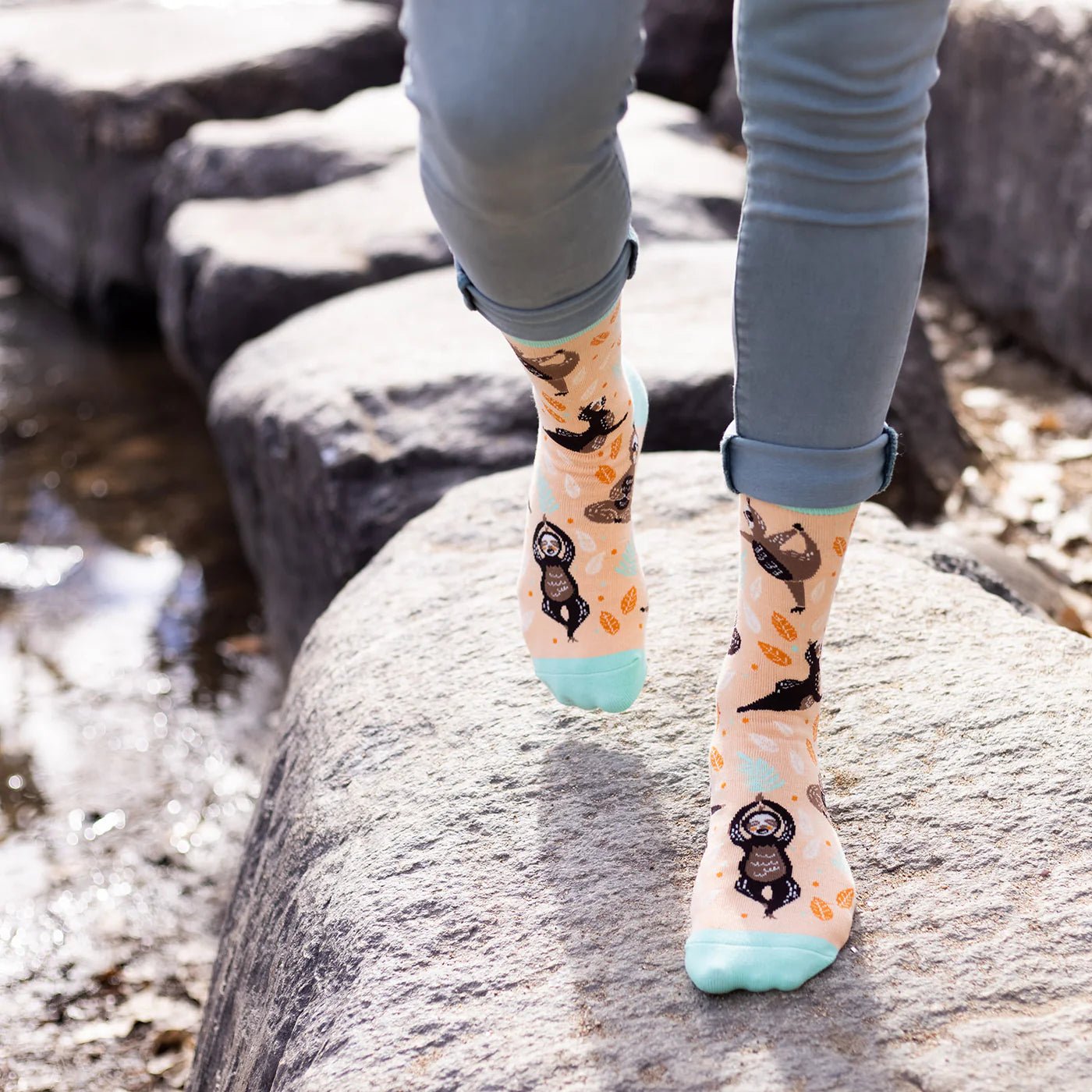 Socks - Crew Length Yoga Sloth Socks