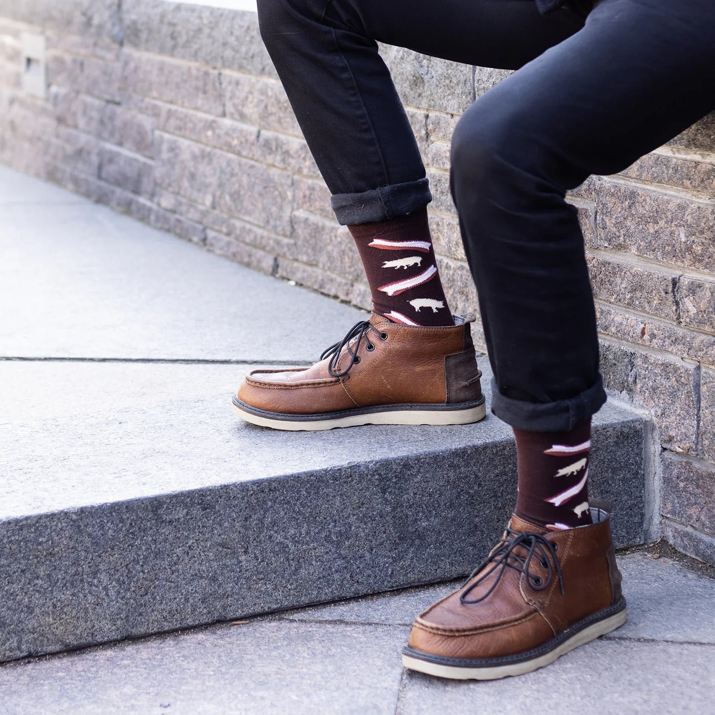 Socks - Crew Length 'Bring Me Some Bacon' Socks