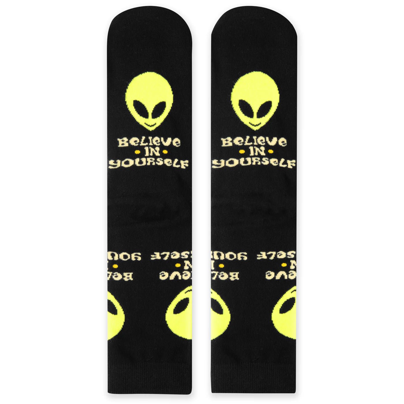 Socks - Crew Length 'Believe in Yourself' Alien Socks