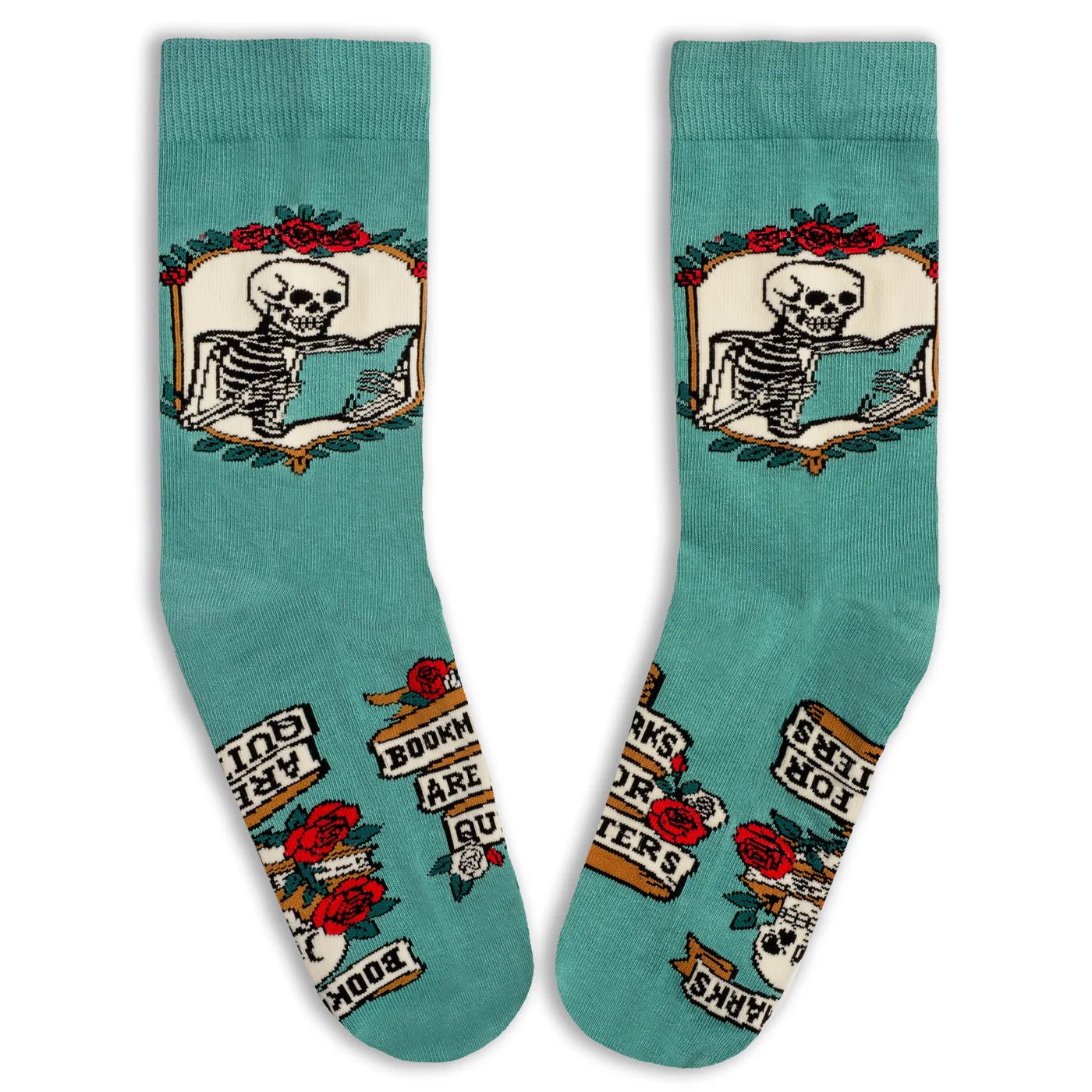 Socks - Crew Length 'Bookmarks are for Quitters' Socks