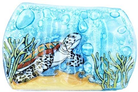 Soap Dish - Glass - Sea Turtle