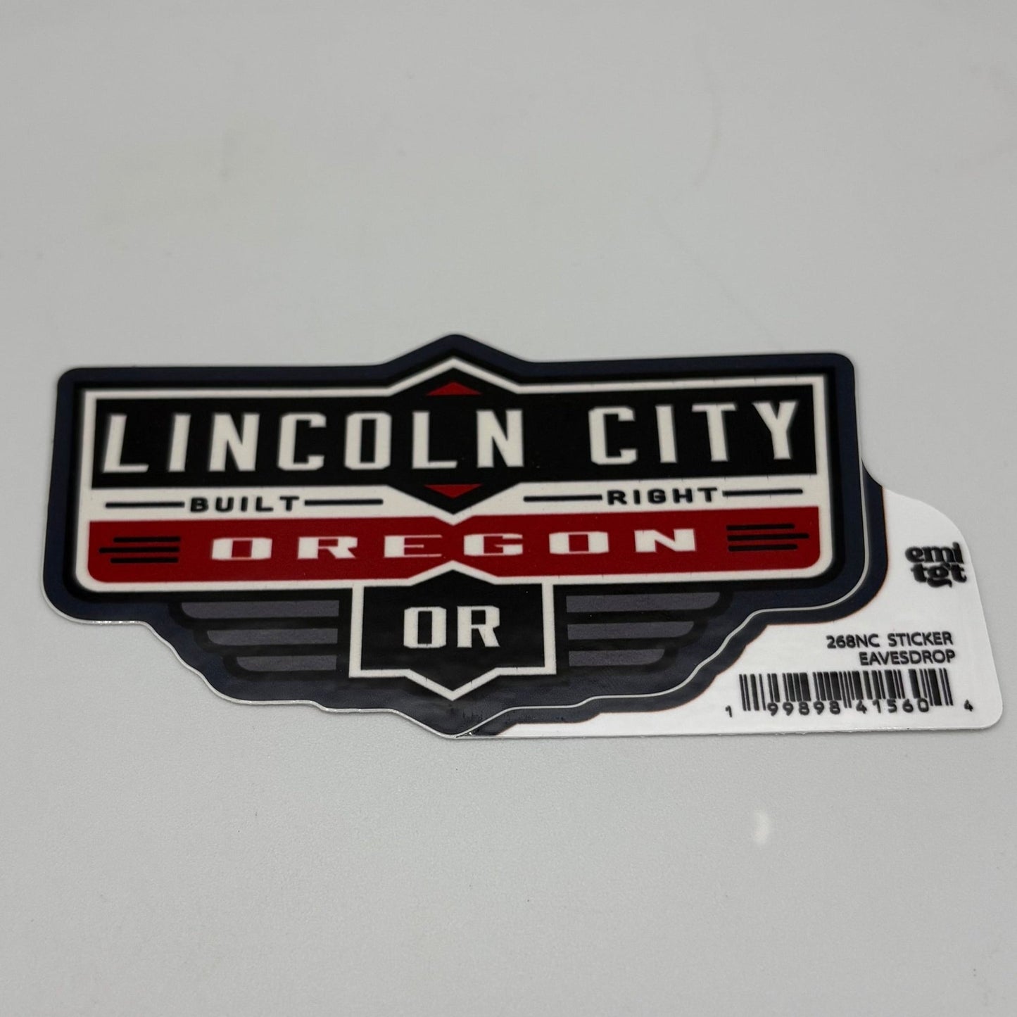 Sticker - Large built right Lincoln City, Oregon OR