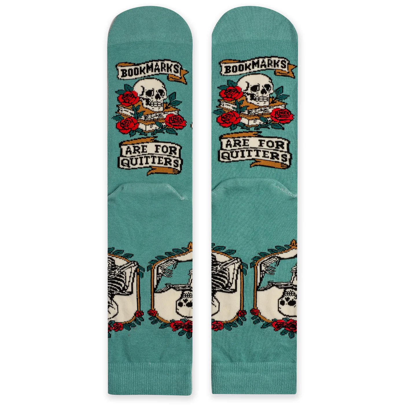 Socks - Crew Length 'Bookmarks are for Quitters' Socks