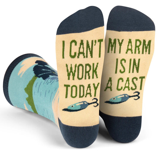 Socks - Crew Length 'I Can’t Work Today My Arm is In A Cast' Socks