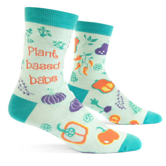 Socks - Crew Length 'Plant Based Babe' Socks