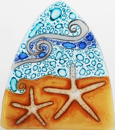 Night Light - Glass - White Starfish