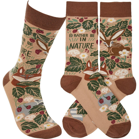 Socks - I'd Rather Be In Nature Socks