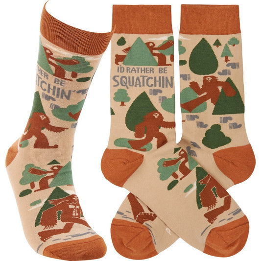 Socks - I'd Rather Be Squatchin' Socks