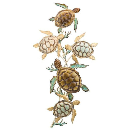 Metal Art - 5 Sea Turtles