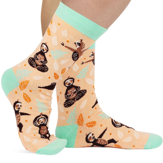 Socks - Crew Length Yoga Sloth Socks