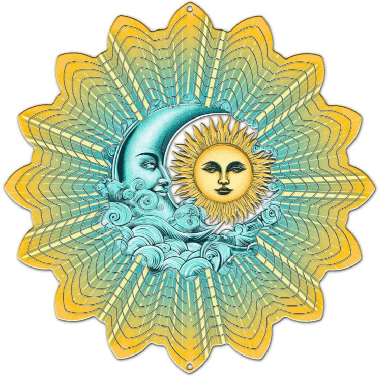 Wind Spinner - 12" Sun and Moon Spinner