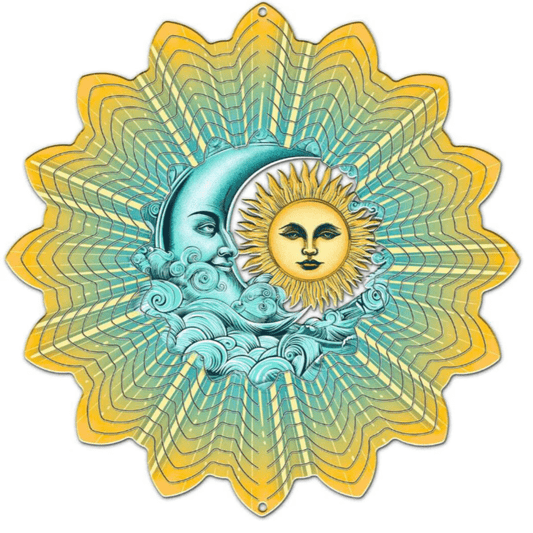 Wind Spinner - 12" Sun and Moon Spinner