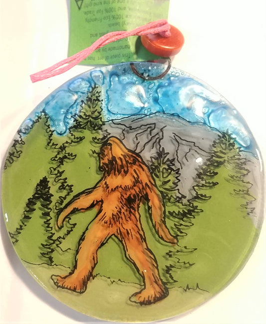 Ornament - Glass - Sasquatch Walking